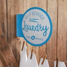 Colonial Tin Works 770552 Self Service Laundry Sign, 14-inch Width