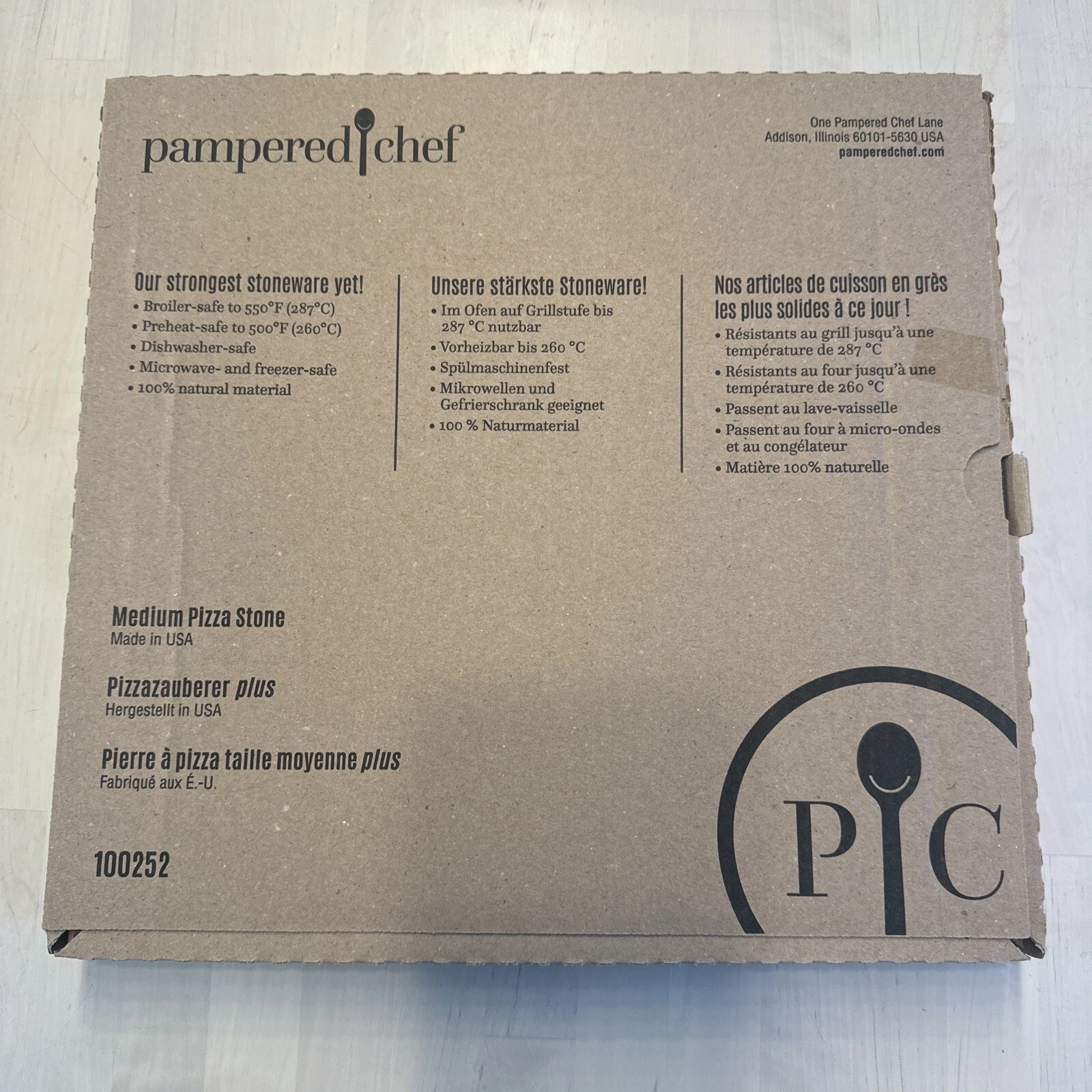 Pampered Chef Medium Pizza Stone #100252 Stoneware NEW
Opens in a new window or tab