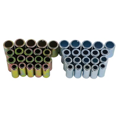 40PCS Reduced Hose Ferrule Set #6#8#10#12 Color Zinc Coating and Blue White Zinc