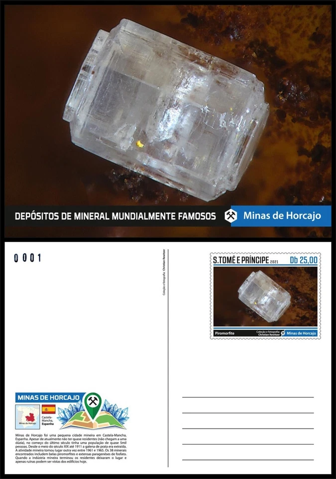 Minerals MNH Stationery Cards 2021 S. Tome & Principe Collection of 8 Cards - Image 4 of 4