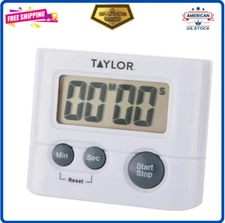 Taylor Digital Timer, Displays up to 99 Minutes, 59 Seconds, White