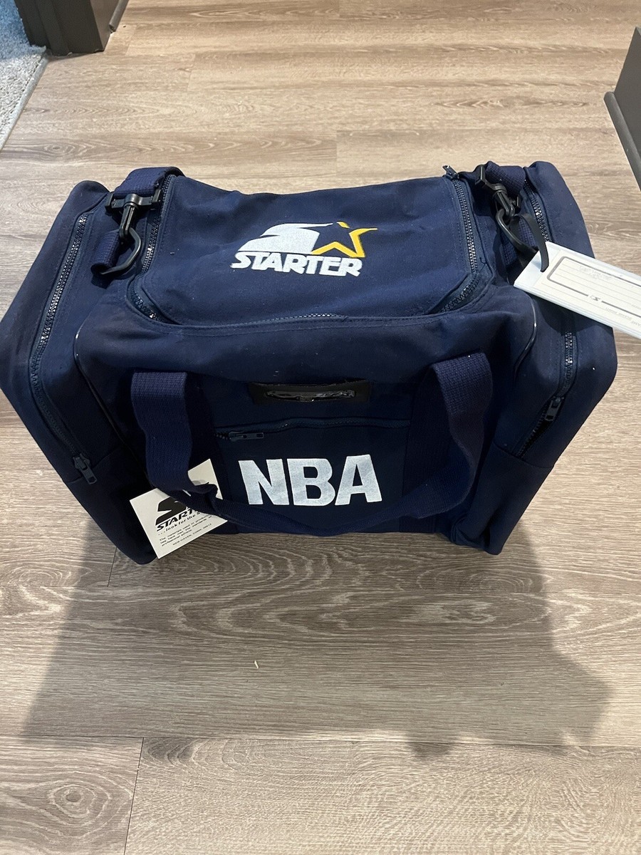 NBA ショルダーバッグ NEW Vintage 90's Starter NBA Blue Dufflebag Gym Bag W/ Strap -Has