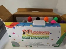 Nicecho Dot Markers Kit, 09 Colors Washable Fun Art Marker for Toddlers, Bing...
