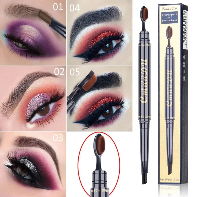 2 in 1 Double Head Ultra-fine Eyebrow Pencil Long Lasting Thin Tip Eye Brow Pen - Image 2 of 4