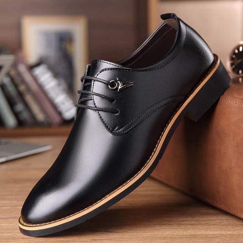 Men's Leather Tooling Shoes Breathable Low Top Casual Shoes for Spring and Summe