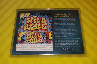 Wild style NYC Library card 50th Anniversary Hip Hop HTF Rap graffiti movie Rare
