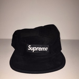 supreme suede camp cap