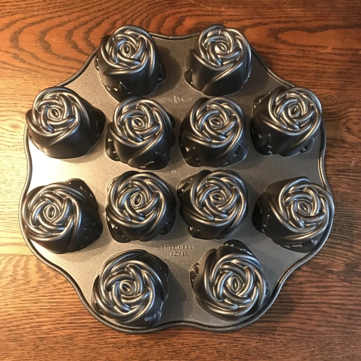 Nordic Ware Sweetheart Rose Muffin Pan 