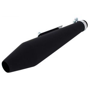 Silencieux Peashooter vintage noir pour rouler en Café Racer en ville