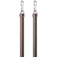 Curtain Wand - Aluminum Curtain and Drapery Pull Rod with Stainless Steel Har...
