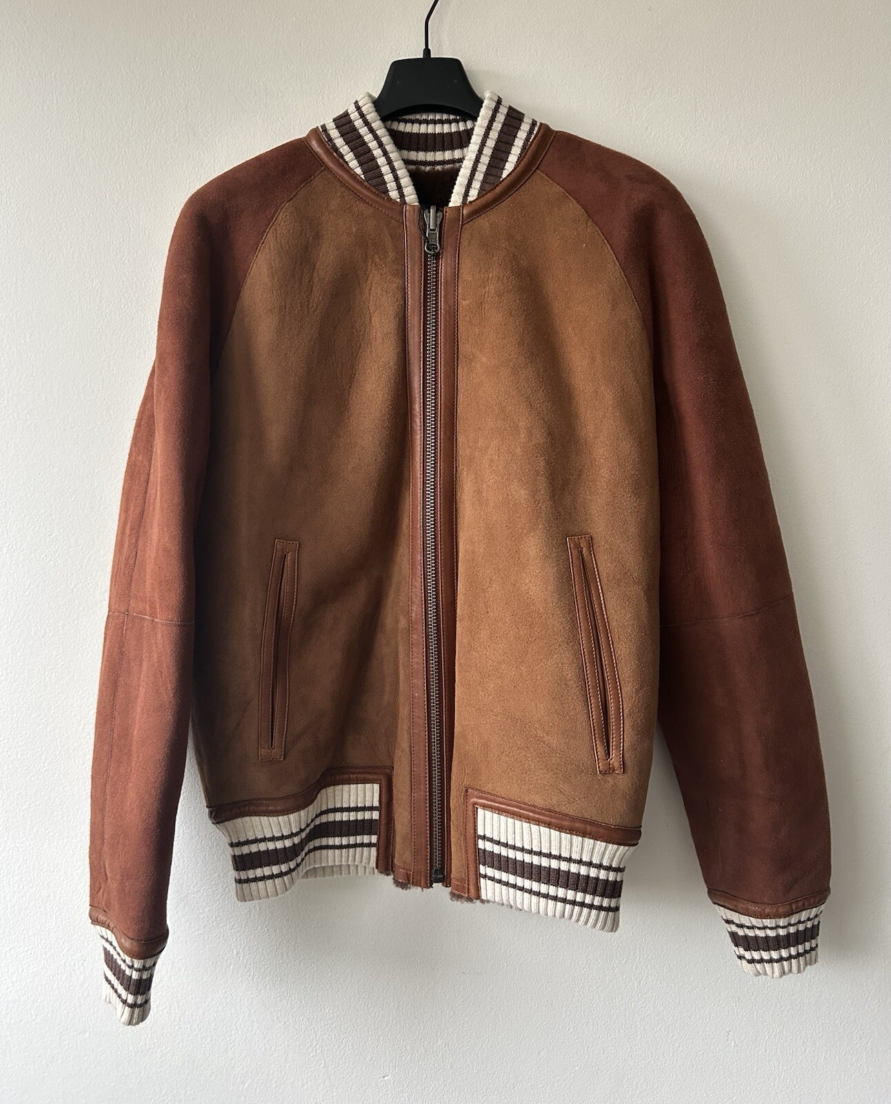 BNWT ZARA MAN REVERSIBLE DOUBLE-FACED LEATHER JACKET - SIZE M- RRP £399 image 2