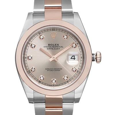 2023 New Rolex 126301 Datejust 41 Diamond Sundust RG/Steel Oyster Watch