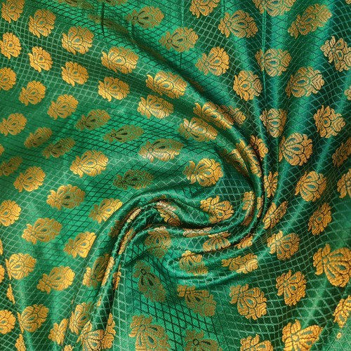 BROCADE Fabric Paisley Gold Metallic Costume Dress Craft Quilting Material 44" - Picture 27 of 57