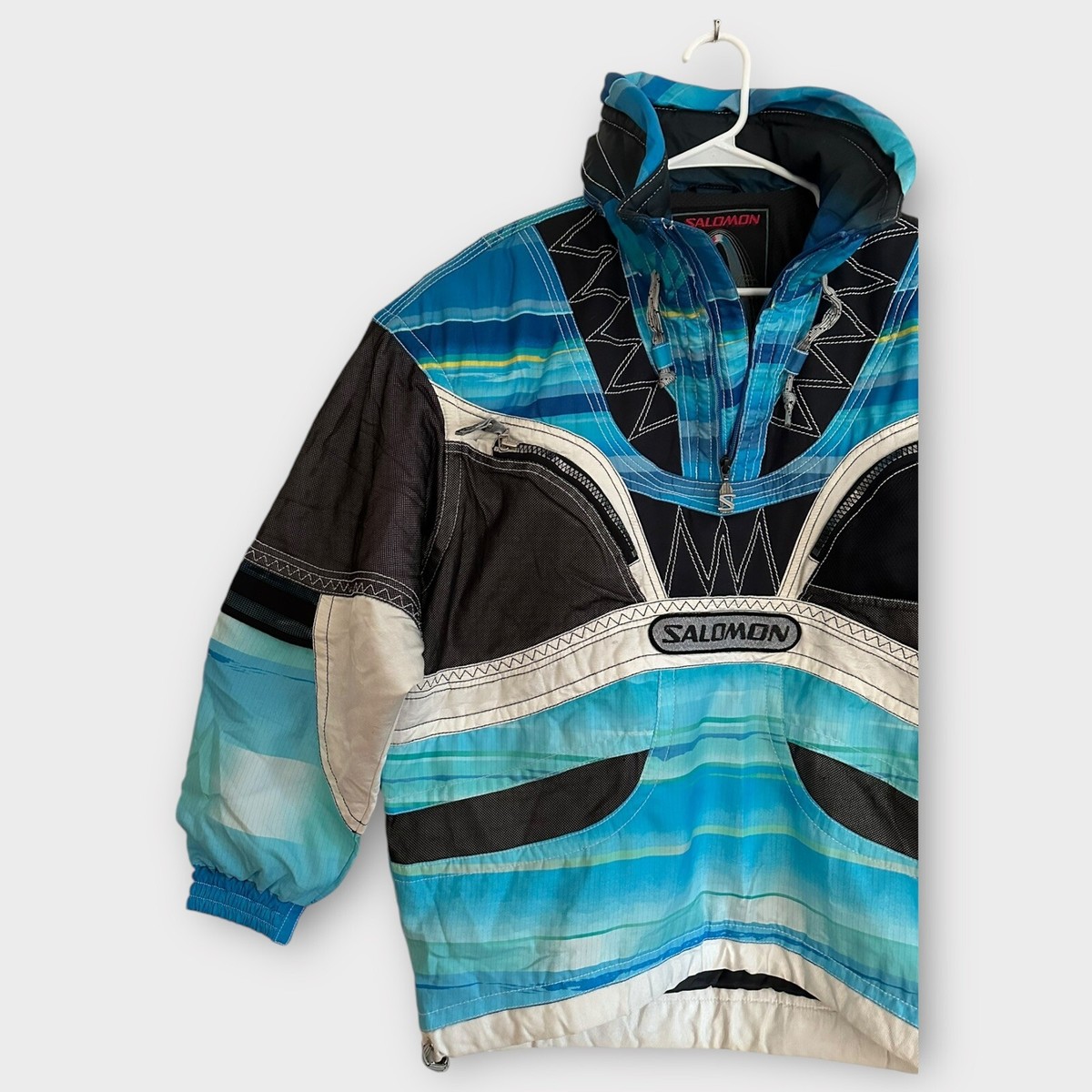 Vintage Salomon Optimal Movement Aqua Blue Ski Jacket Unisex Size