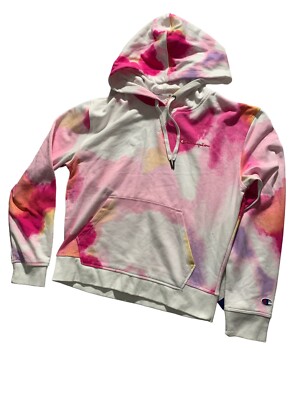 Champion Women's Campus French Terry tie dye Hoodie Medium NWT