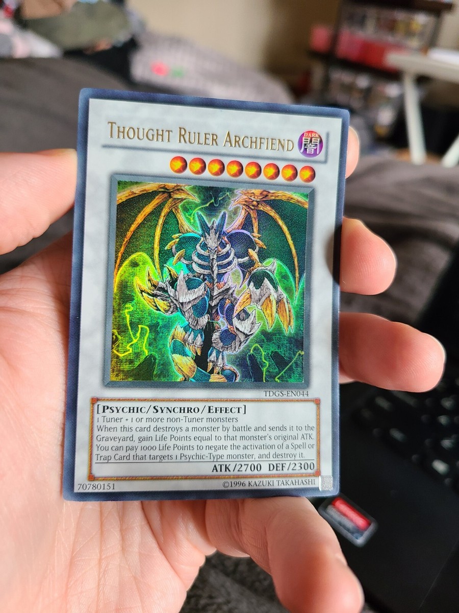 Yugioh Thought Ruler Archfiend TDGS-EN044 Ultra Rare *MISPRINT* HEAVY STAMP | eBay Yugioh Thought Ruler Archfiend TDGS-EN044 Ultra Rare *MISPRINT* HEAVY STAMP | eBay