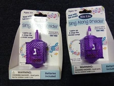 Sing Along Dreidel Lights Up & Sings The Dreidel Song Purple Plastic Rite Lite