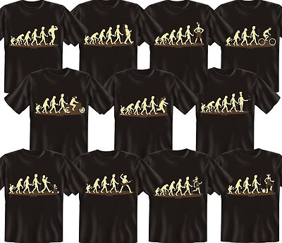 T-Shirt cooles Fun Shirt Serie Evolution Geschenk Geschenke Geburtstagsgeschenk