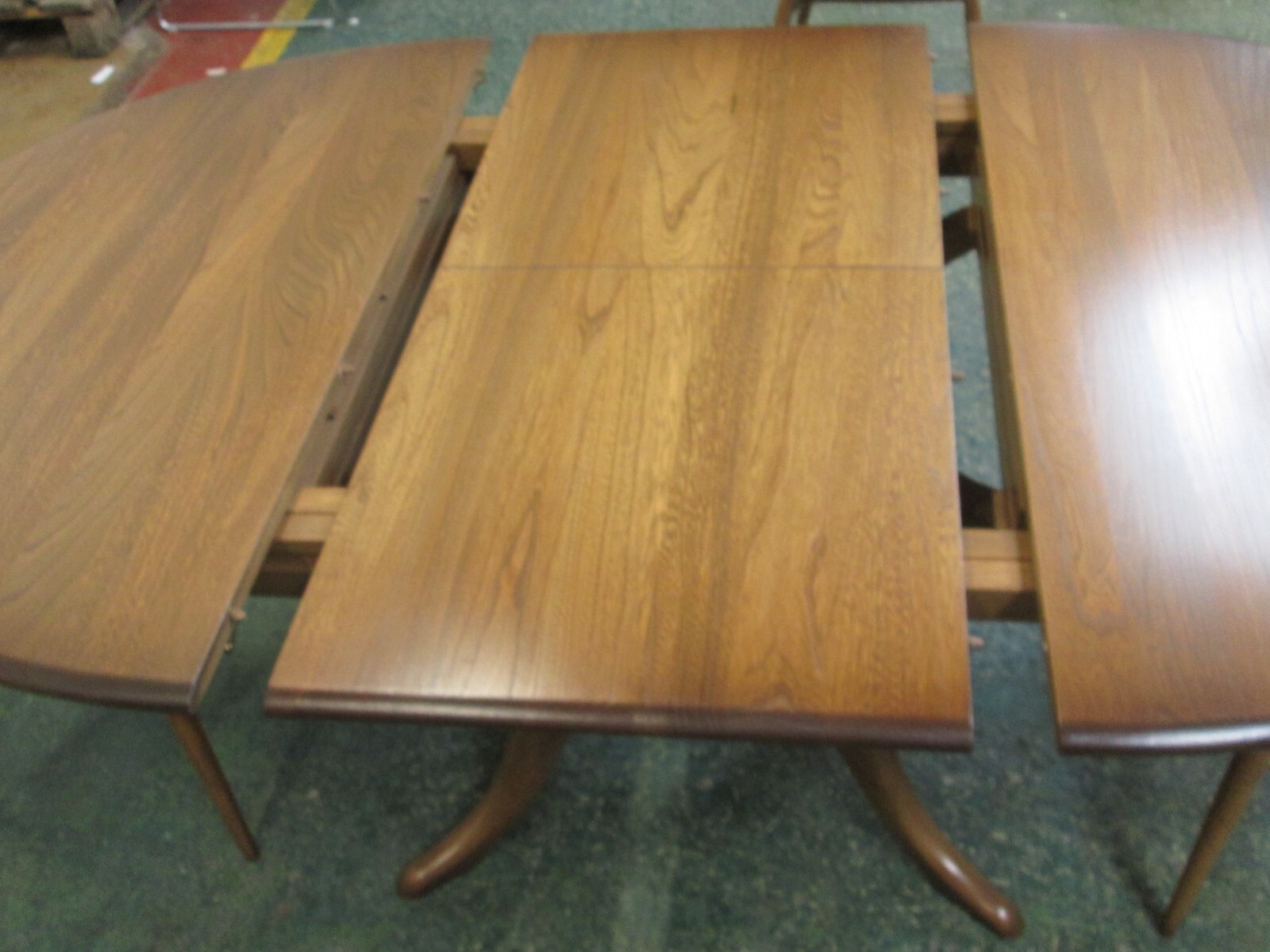 ERCOL Vintage Extending Dining Table with 4 Swan Back Quaker Chairs & Cushions eBay