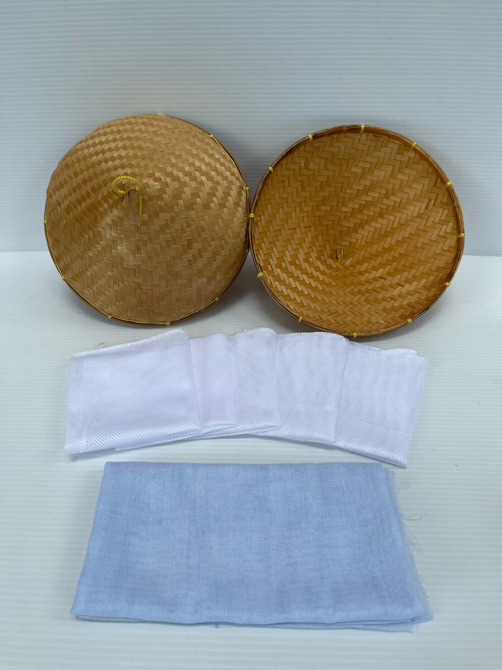 Thai Handicraft Sticky Rice Set Bamboo Basket /Lid /Pot Steamer Thin ...