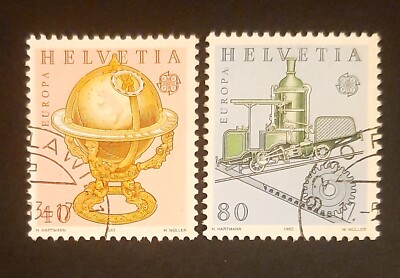 Swiss Stamps Europe CEPT Globe Rack Mc1249,1250 Yt 1178,1179 1983