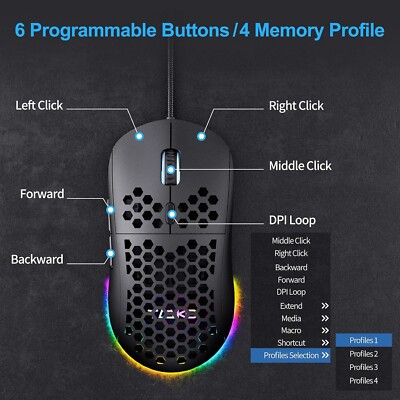 Finance TMKB Falcon M1SE Ultralight Honeycomb Gaming Mouse And T61se 60 Mechanical Gaming Keyboard Combo