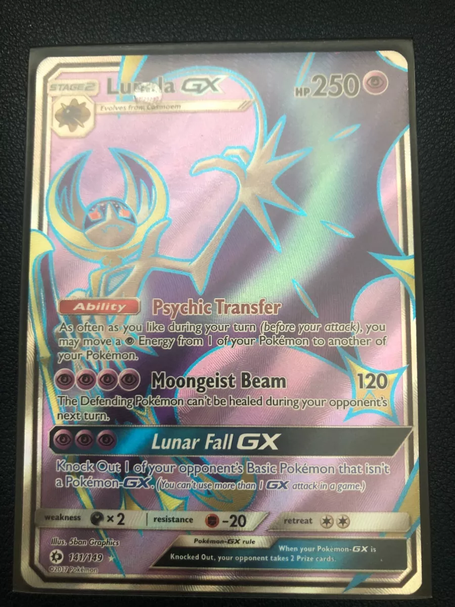  Lunala GX Full Art - Sun & Moon 141/149 : Toys & Games