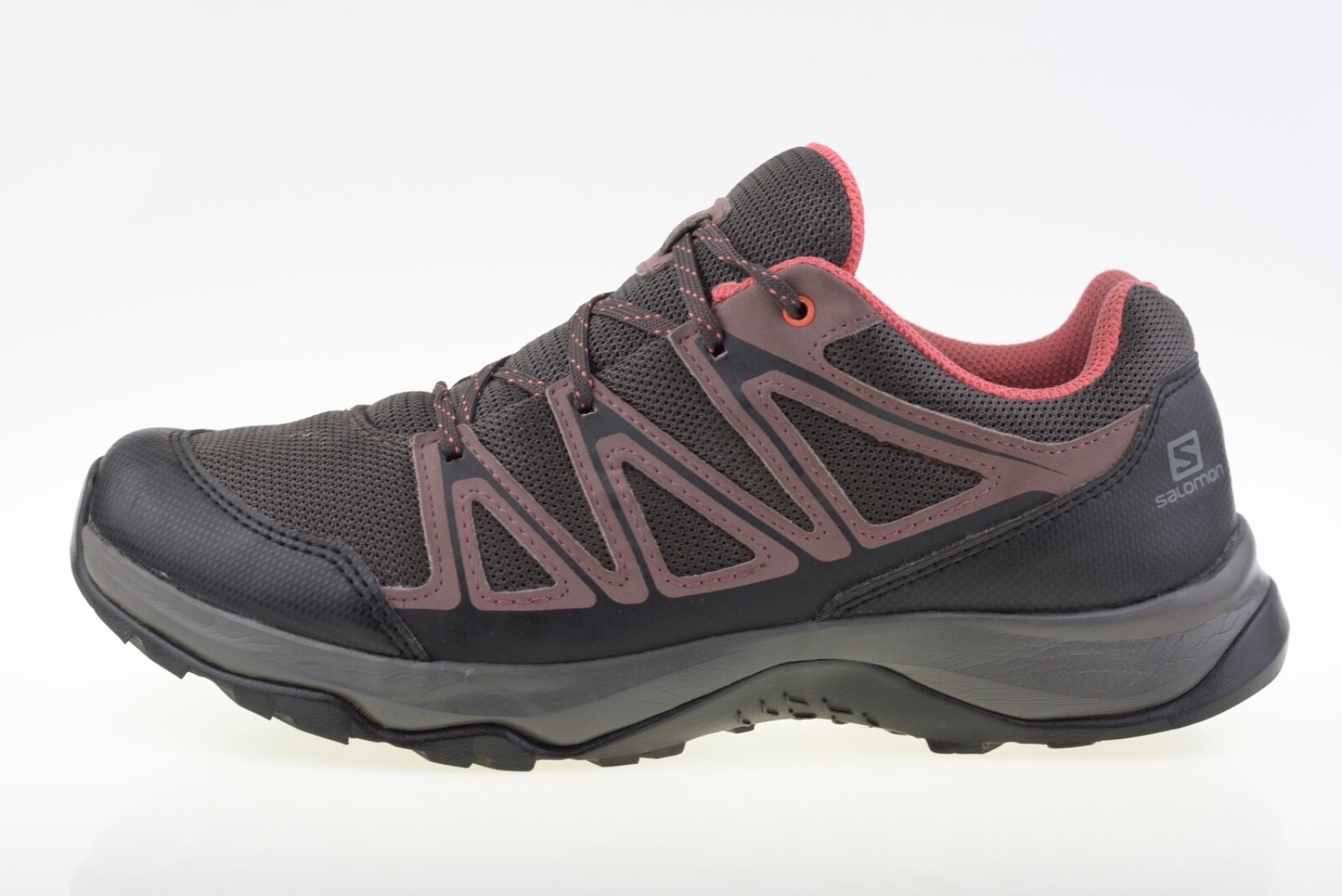 Salomon Barrakee scarpe da ginnastica basse grigio rosa 412214 donna da passeggio taglia UK 7