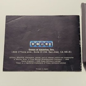 Lethal Weapon -Loose w/ Manual - Good - NES