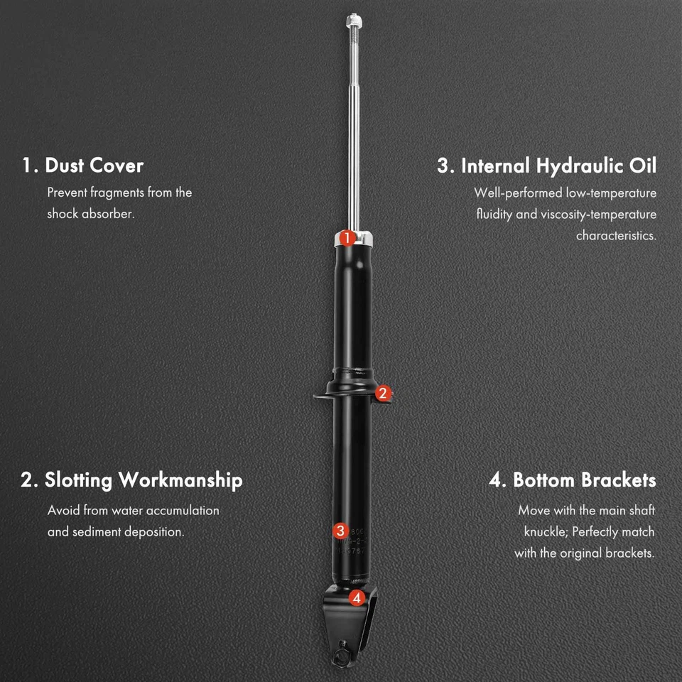 2x Amortiguador de puntal trasero del lado del conductor y del pasajero para Honda Prelude 1992-2001 Foto 3 de 4