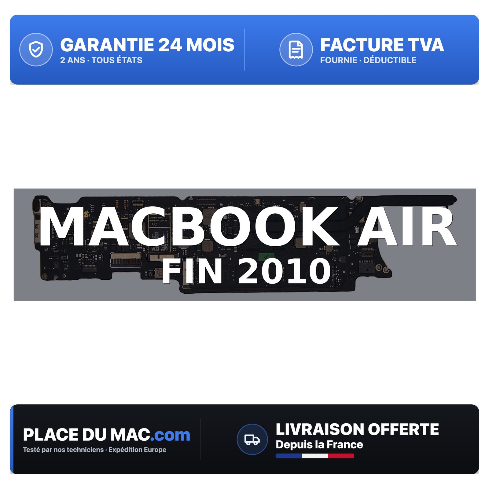 Carte mère Core 2 Duo 1.4 GHz 2 Go pour MacBook Air Fin 2010 compatible