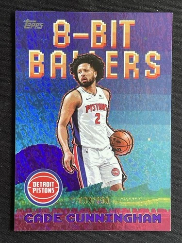 Cade Cunningham 2025-26 Topps Flagship 8-Bit Ballers Holo Foil /250 #8 B - 1