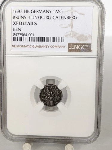 1683 HB Germany 1MG Bruns/Luneburg/Calenberg NGC XF Details (Bent) #593