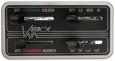 Vintage Air 49110-shq Control Panel Aluminum Black Gen-ii In-dash 4-lever Kit