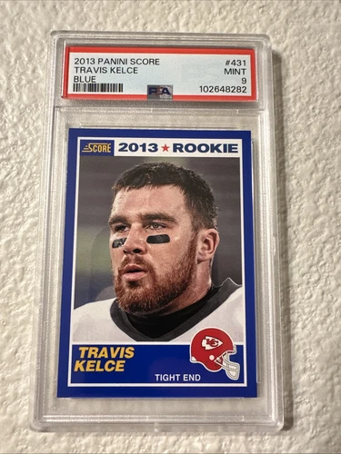 2013 Panini Score Travis Kelce Blue Rookie Card SP – PSA 9 – Rare Short Print
