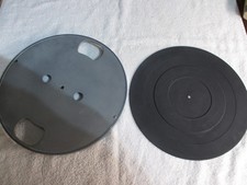 Vintage Pioneer KNH-063 turntable platter - with rubber mat - from PL-12D