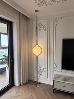 Modern Floor-to-Ceiling Lamp - Adjustable Height 98-110 Acrylic & Metal Light