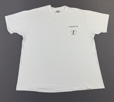 Rare Vintage 90s Aerosoles Twist Shout Forever Shoes Sneaker Pocket Promo Tee XL
