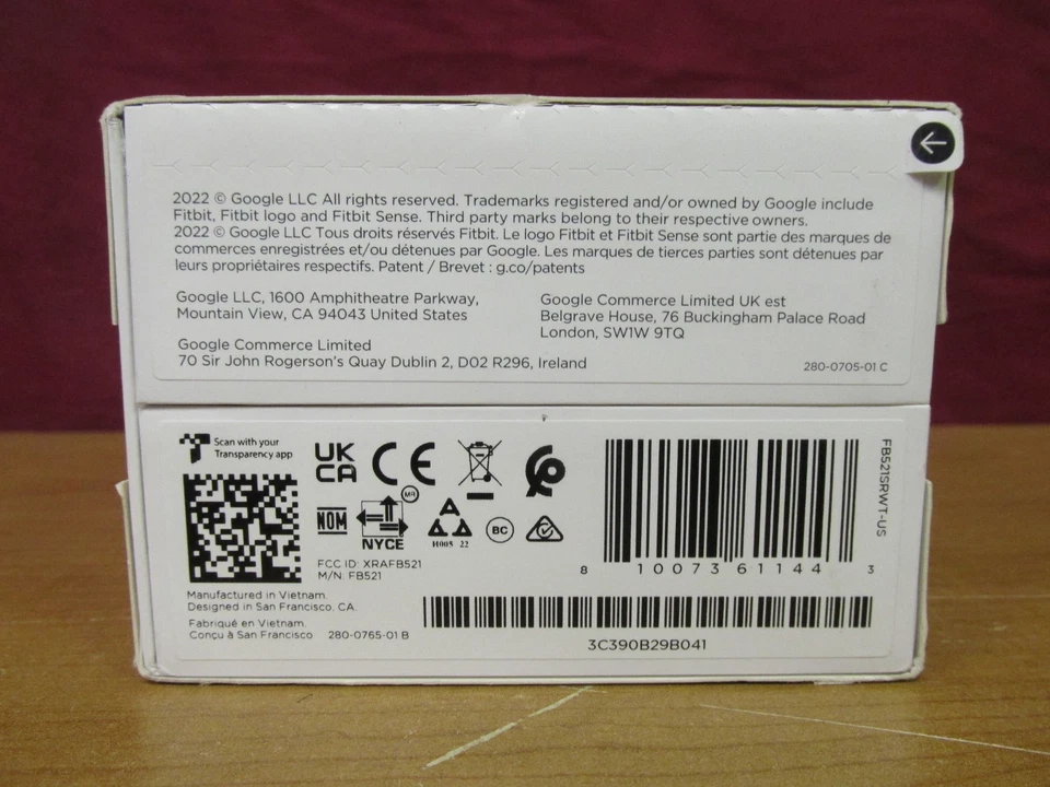 Fitbit Sense 2 Platinum Aluminum Case/Lunar White Band FB521SRWT-US *Brand New* - Image 4 of 4