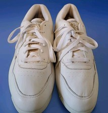 REEBOK CLASSIC Vintage White Leather Sneakers Spring System Shoes Sz EU 41 M 8.5
