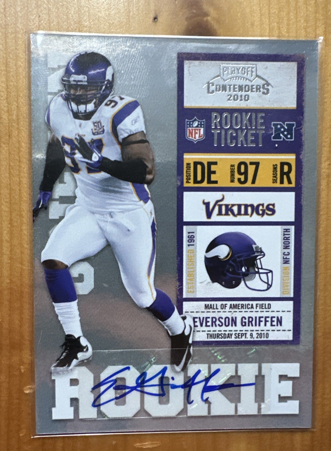 Everson Griffen Playoff Contenders #138 Autograph