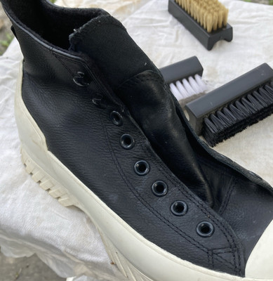 Converse Chuck Taylor All Star Lugged High Top Waterproof Leather Black Cold Fu 