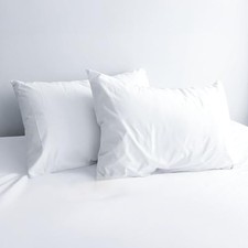 100 Egyptian Cotton Pillowcases Standard/Queen Size Standard-Pack of 2 White