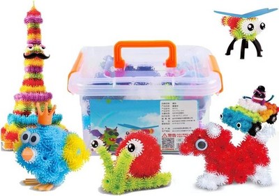 Building Blocks 640 Pieces Interlocking Toys STEM Construction Set for Kids Ages