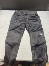 HWK Motorcycle Pants Mens XL Black Mesh Textile Riding Overpants Armor