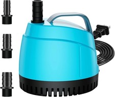 700GPH Submersible Water Pump Ultra Quiet, Bottom Suct Pond Outdoor