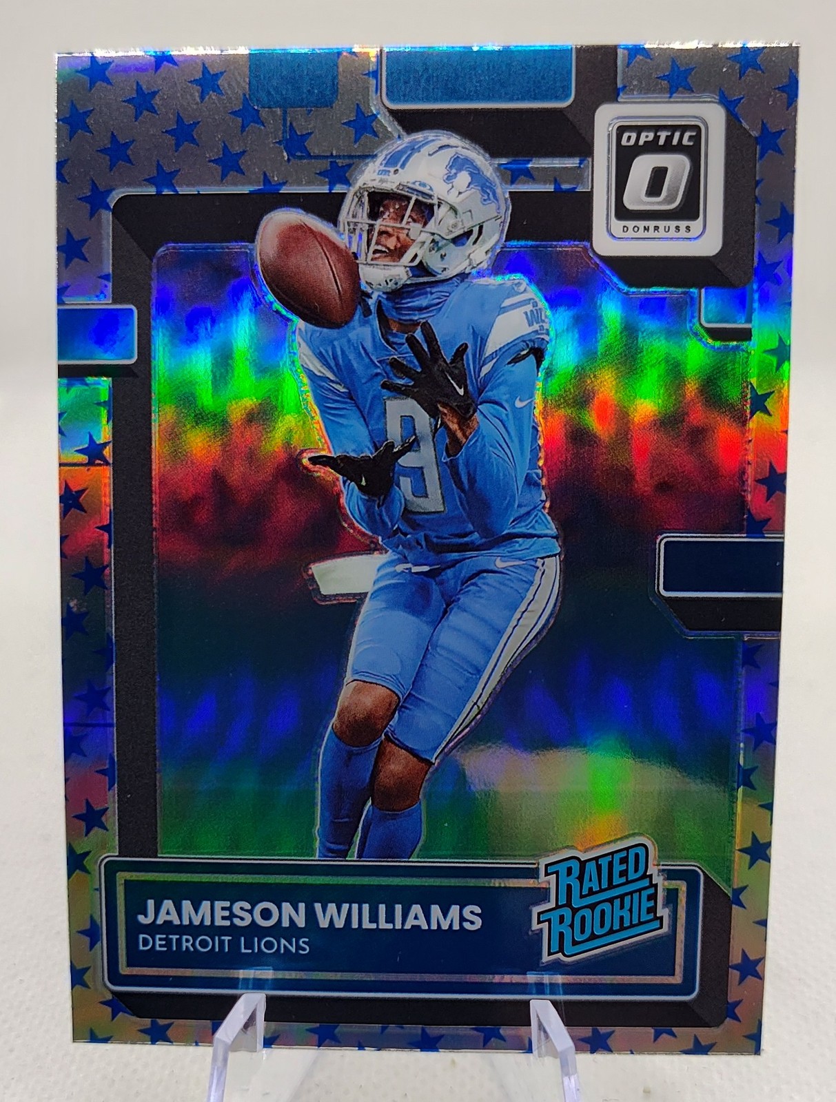 Jameson Williams 2022 Panini Donruss Optic Stars Rated Rookie #208 Detroit Lions