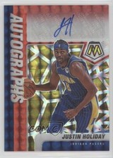 2020-21 Panini Mosaic Choice Fusion Red & Yellow Prizm Justin Holiday Auto 1u6