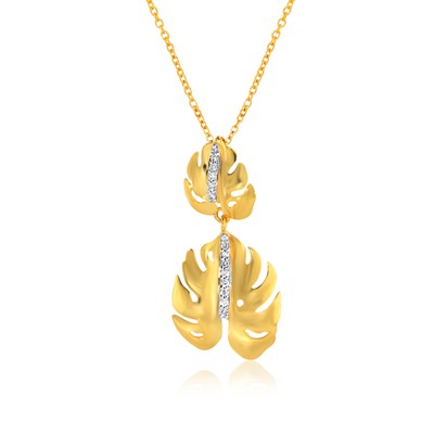 Gorgeous Leafage Stunner Diamond Pendant By Senco Gold