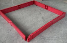 Safe Strap 7 Inch Red Plastic Adjustable Pallet Guard - Set of Four Pieces